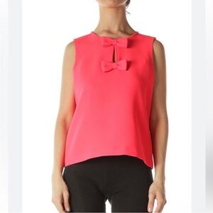 Kate Spade Bow Go Fly A Kite Sleeveless Bow Top Shirt Sz M